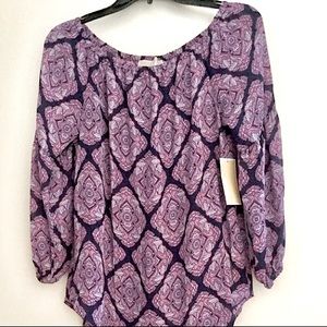 Michael Kors Boho Peasant Top